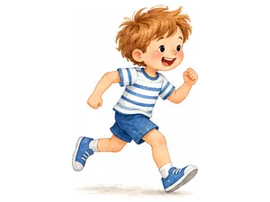 a boy running