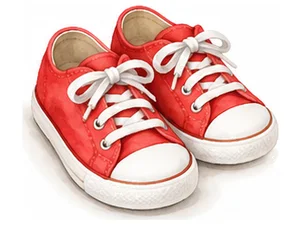 red shoes (trainers)