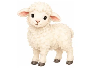 a white lamb