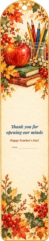 Закладка ко Дню учителя: Thank you for opening our minds