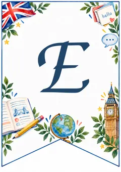 Флажок гирлянды Teacher’s Day, буква E