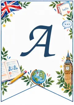 Флажок гирлянды Teacher’s Day, буква A