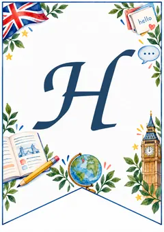 Флажок гирлянды Teacher’s Day, буква H
