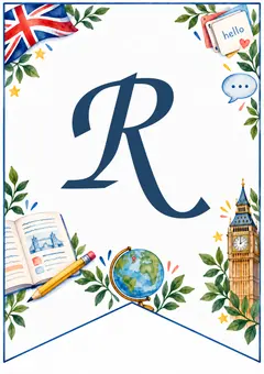 Флажок гирлянды Teacher’s Day, буква R