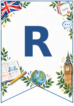 Флажок гирлянды Teacher’s Day, буква R