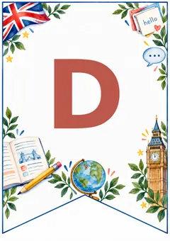 Флажок гирлянды Teacher’s Day, буква D
