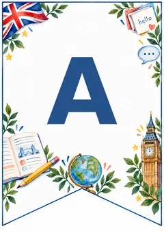 Флажок гирлянды Teacher’s Day, буква A