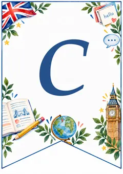 Флажок гирлянды Teacher’s Day, буква C