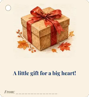 Бирка на подарок учителю: A little gift for a big heart!