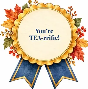 Бирка для чайного пакетика: You’re TEA-rrific!