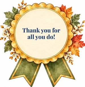 Бирка для чайного пакетика: Thank you for all you do!