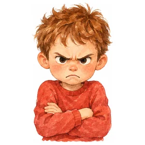 an angry boy