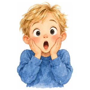 a surprised boy