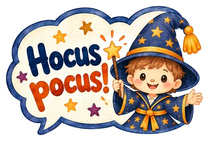 Речевое облачко «Hocus pocus!»