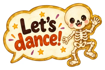 Речевое облачко «Let’s dance!»