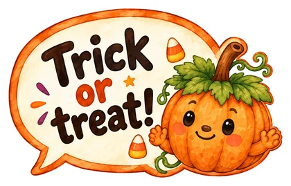 Речевое облачко «Trick or treat!»