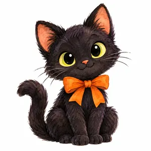 Black cat - чёрная кошка