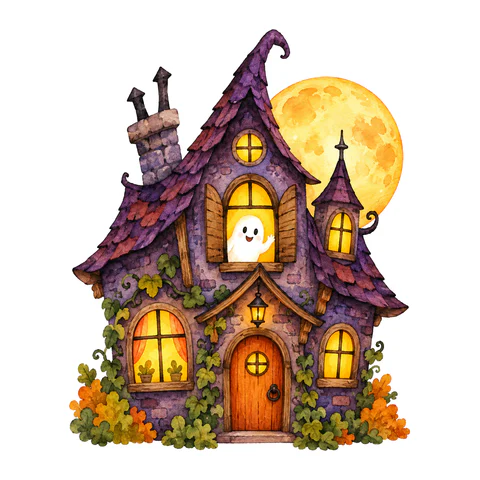 Moonlight Manor - дом с башенками под луной