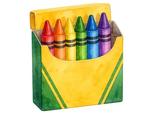 a box of crayons