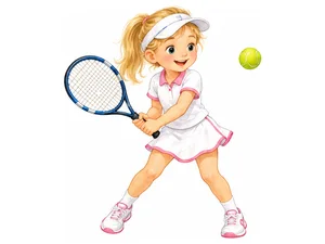 a girl playing tennis