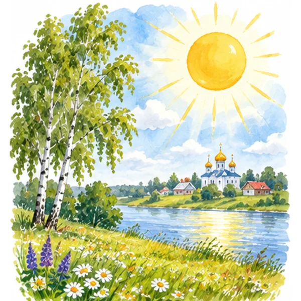 a sunny day by the river