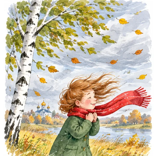 a girl in the wind